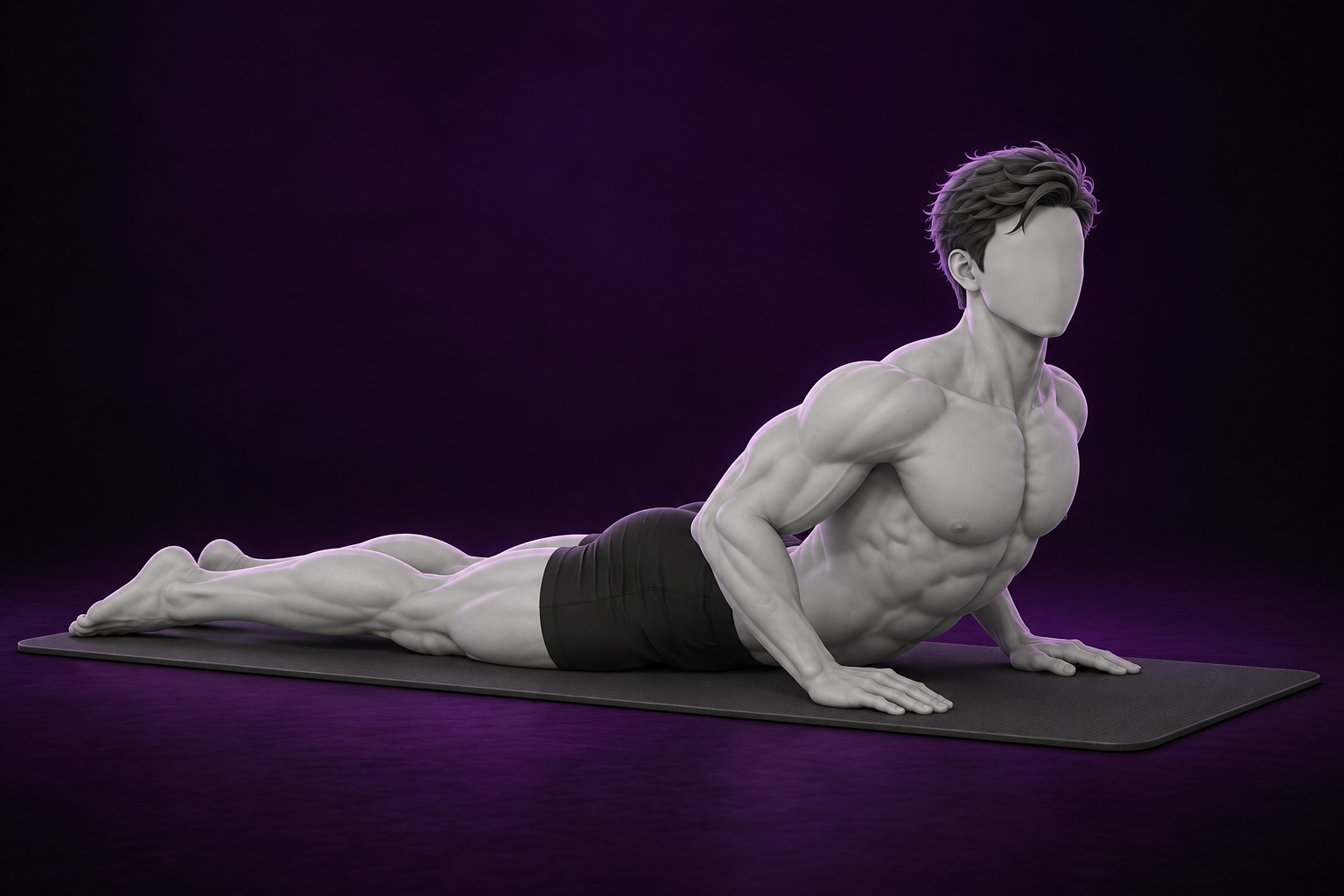 Man performing spinal extension